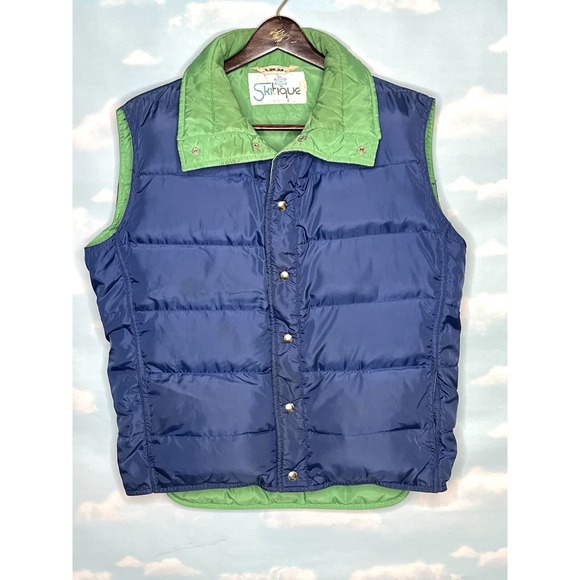 Skitique Vintage Men's Down Reversible Ski Jacket Vest Size Large Winter Coat - Picture 1 of 10